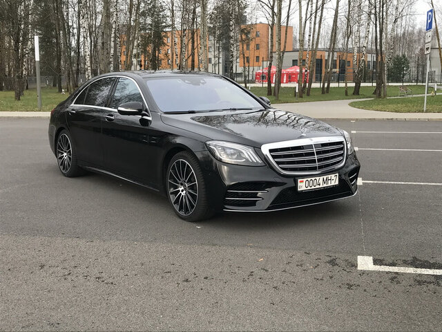 Аренда Mercedes S-class W222 Long черного цвета с водителем в Минске | VIP Cortege