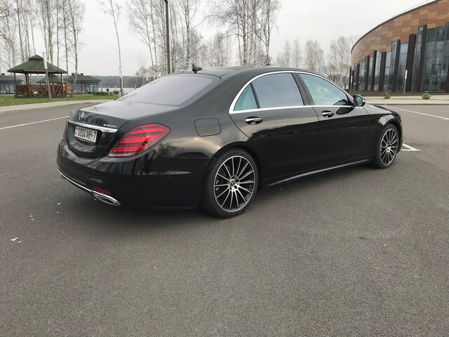 Аренда Mercedes S-class W222 Long черного цвета с водителем в Минске | VIP Cortege